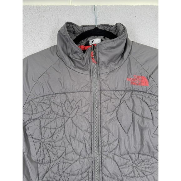 The North Face Jacket Womens Small Gray Quilted Full Zip Insulated Outdoor - Picture 3 of 6